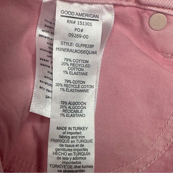 Good American Good Boy Flare Jeans Mineral Rose Quartz. Sz: 15 - Picture 10 of 14